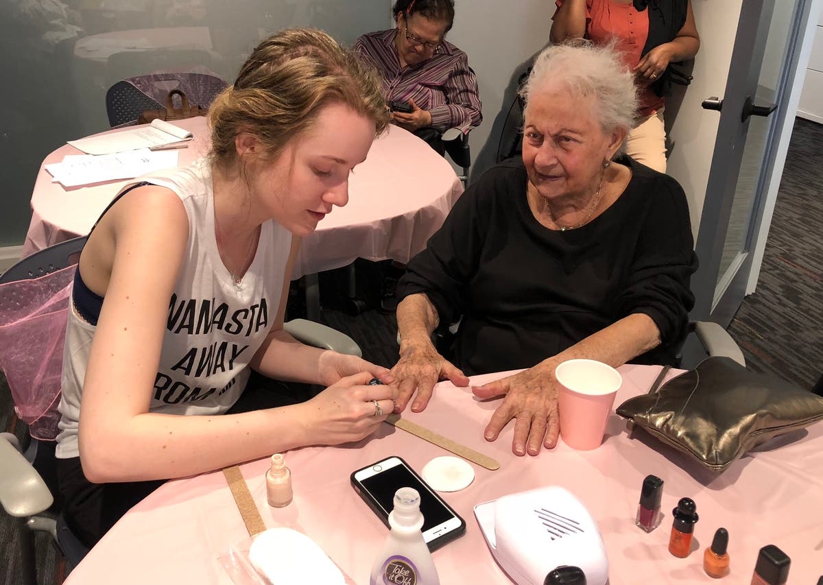 GlamourGals Gives Carter Burden Seniors Manicures and Makeovers