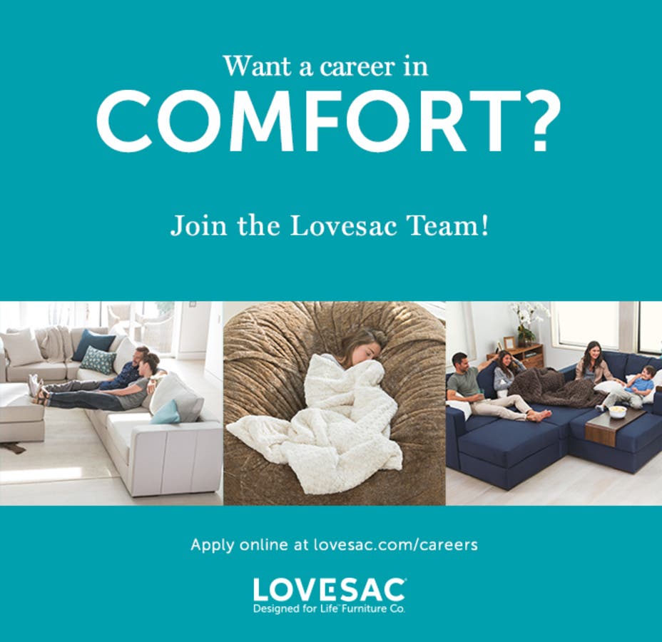 Now Hiring at Lovesac Furniture in the Stoneridge Mall