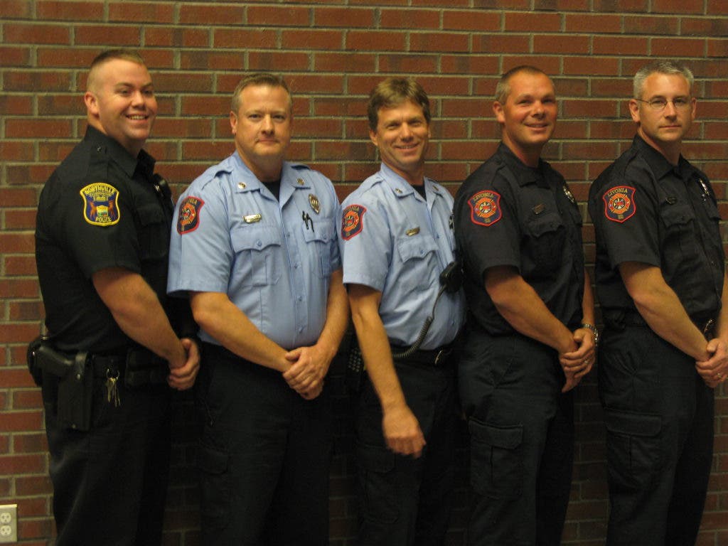 Firefighters Honored for Saving Northville Township Officer's Life