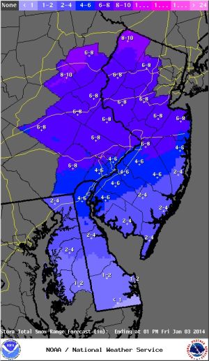 Brick OEM Predicts 6 Inches of Snow, 10-Degree Temperatures