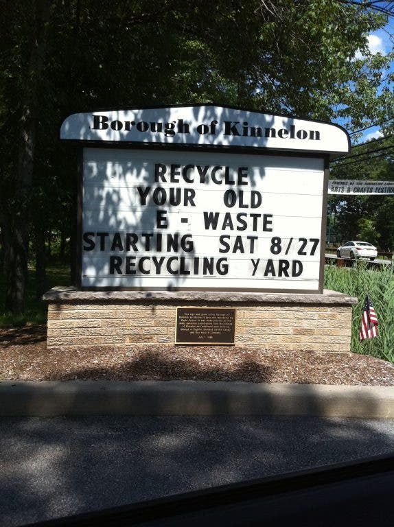 Kinnelon Launches EWaste Recycling Program TriBoro, NJ Patch