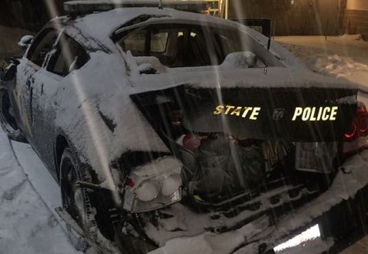 NH State Trooper Hurt in Roadside Crash: 'Slow Down,' Police Urge ...