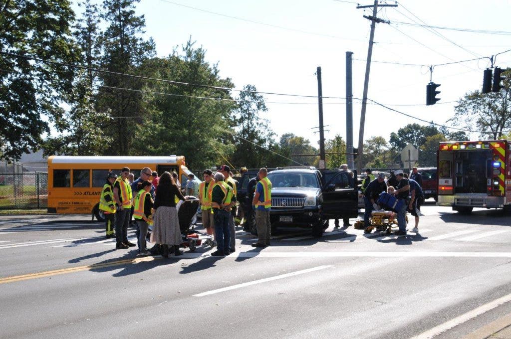 School Bus Collides with 2 Vehicles on Conklin Street; Kids OK ...