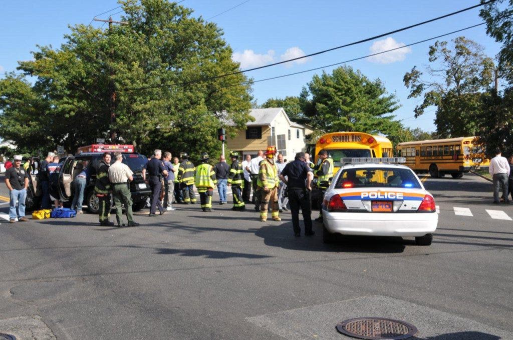 School Bus Collides with 2 Vehicles on Conklin Street; Kids OK ...