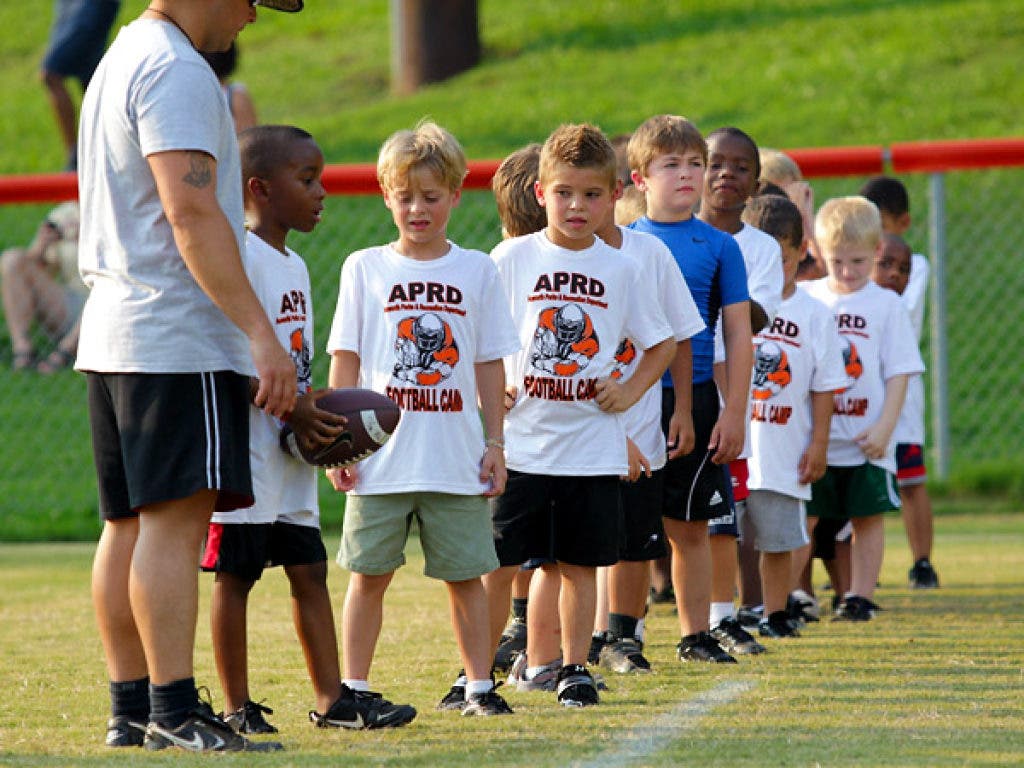 Acworth Kids Practice Football in Heat Acworth, GA Patch