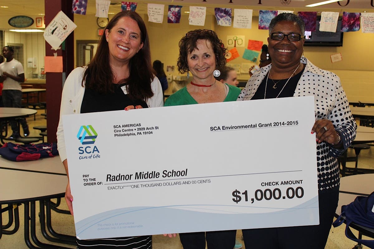 Radnor Middle School Receives Environmental Education Grant from SCA