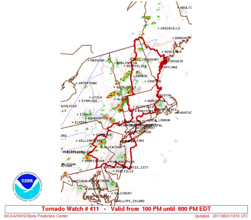 Tornado Watch Issued for New Jersey | Freehold, NJ Patch