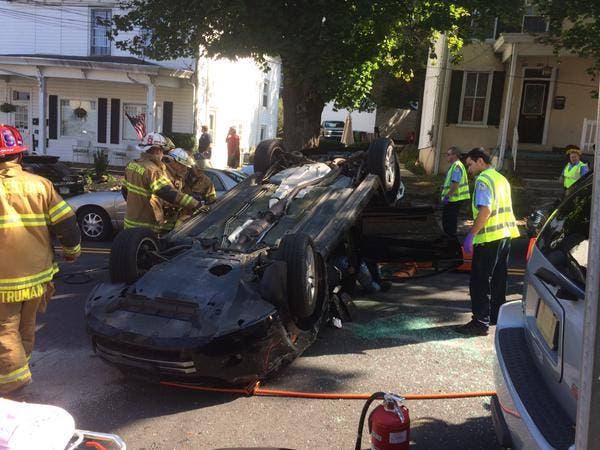 Car Overturns On Main Street In Doylestown | Doylestown, PA Patch