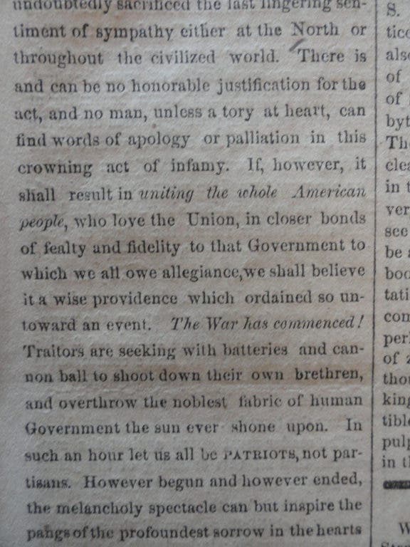 April 13, 1861: Angry and Agitated Norwalkers Realize War Has Begun ...