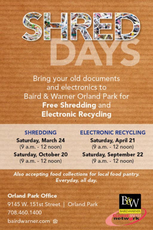 Shredding Days Orland Park, IL Patch