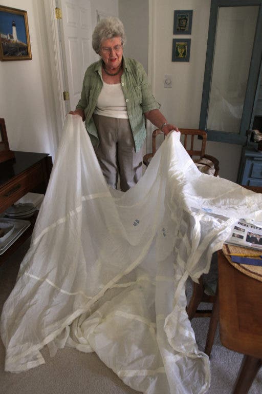 parachute silk wedding dress Wedding Dress made from World War II Silk Parachute