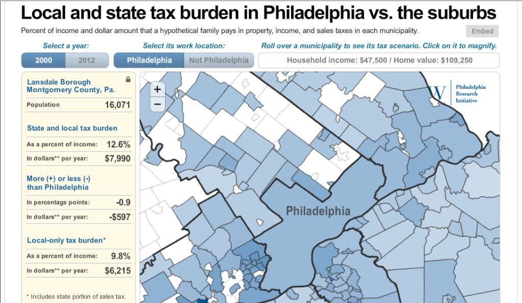 Interactive Map Shows Tax Burden on Lansdale Montgomeryville, PA Patch