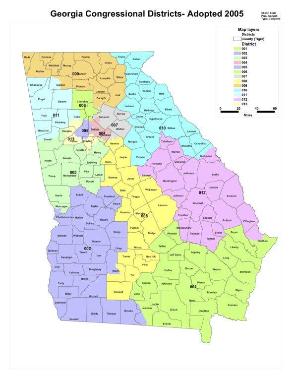 Map of Proposed Georgia Congressional Districts Released | Oconee, GA Patch