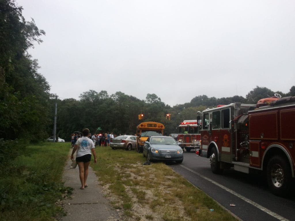 PHOTOS: School Bus Crash Closes Harned Road | Commack, NY Patch