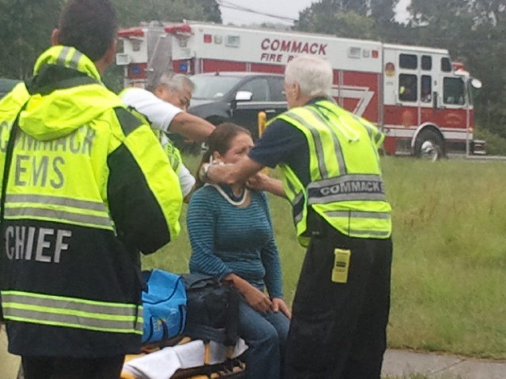 PHOTOS: School Bus Crash Closes Harned Road | Commack, NY Patch