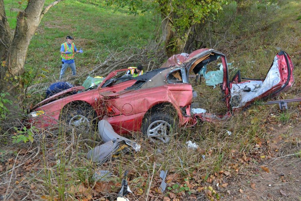 Car Cut in Half After Hitting Trees, Driver Critical | Canton, GA Patch