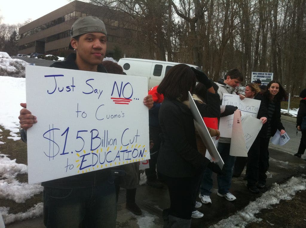 Students, Parents Protest Against Proposed Cuts to Education in State ...