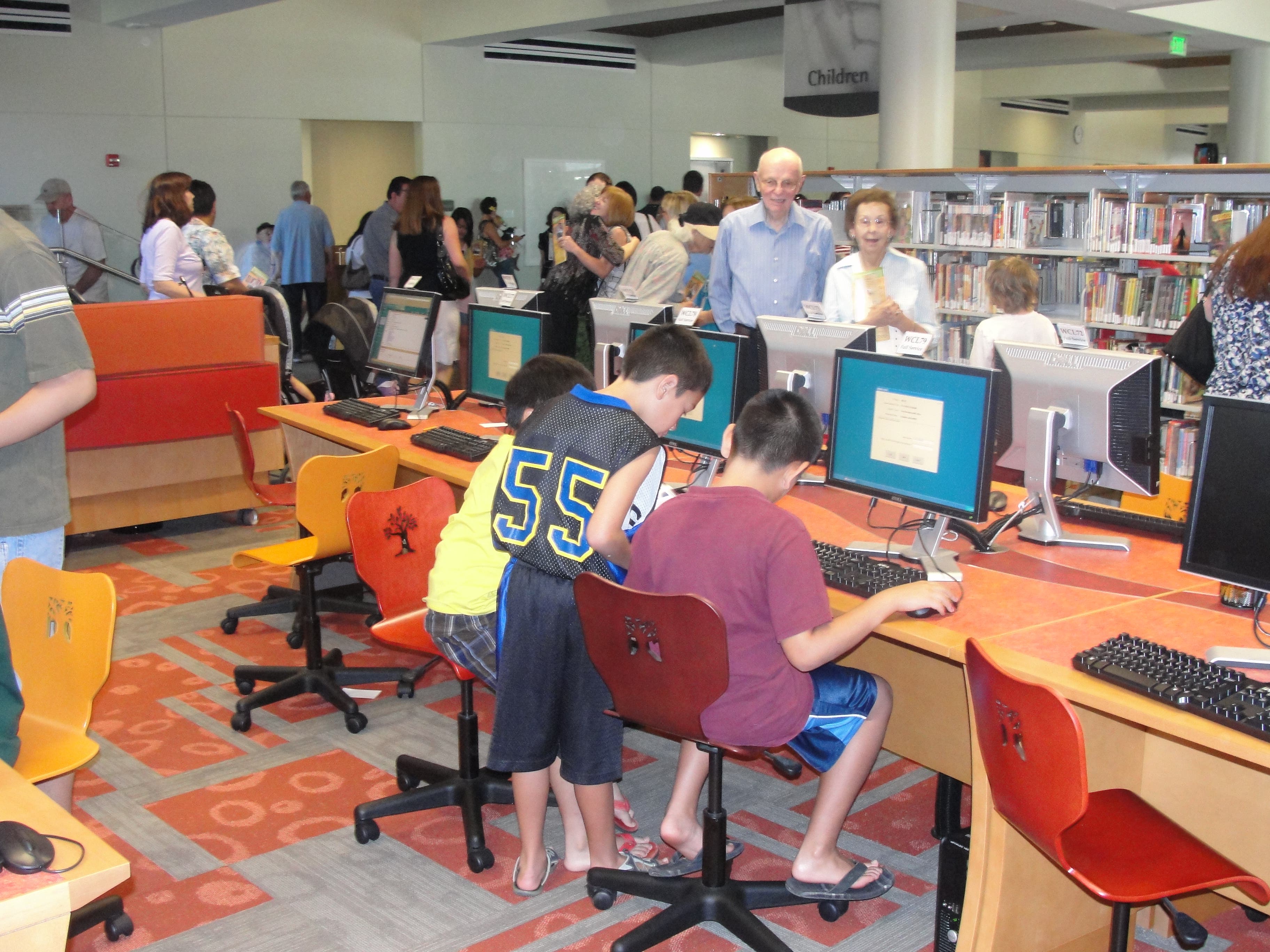 Celebrating the grand opening of the new library.