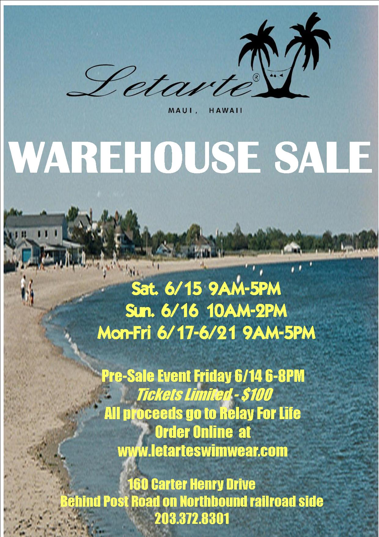 Annual Letarte Swimwear Warehouse Sale New Canaan, CT Patch