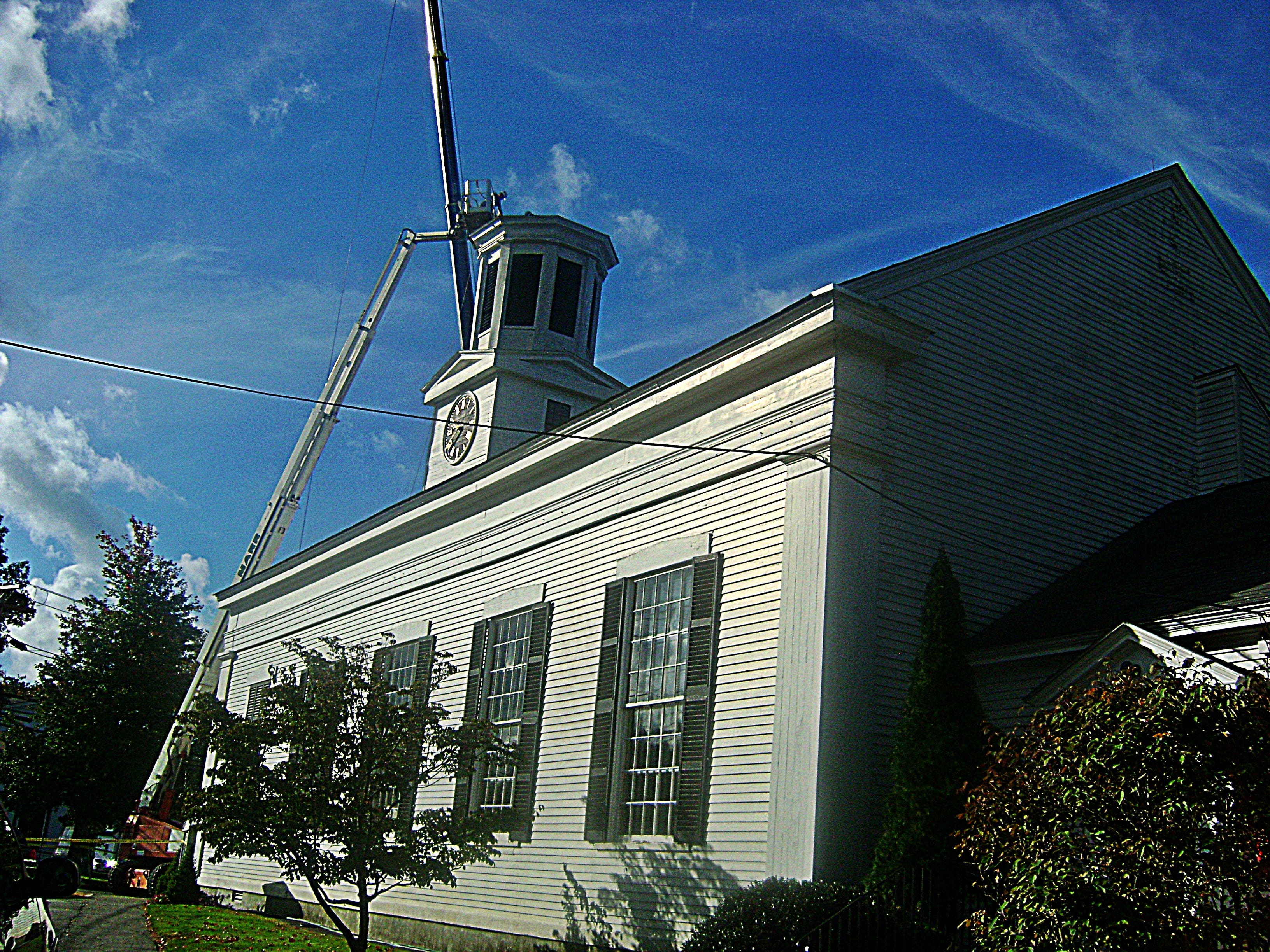 Video Back on Top, First Church in Wenham Spire Replaced Hamilton