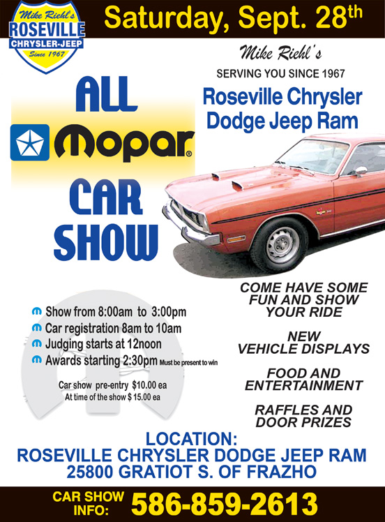 10th Annual All Mopar Car Show St. Clair Shores, MI Patch