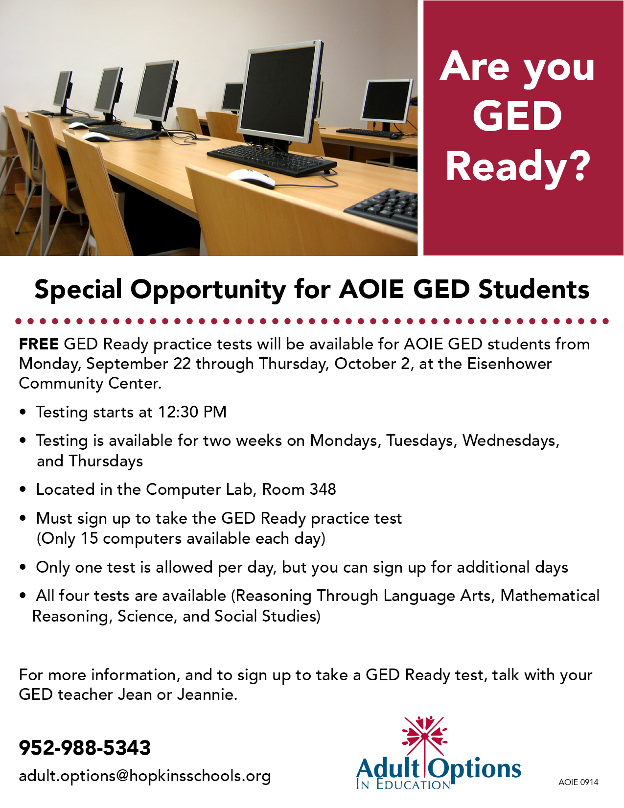 Are You Ged Ready Hopkins Mn Patch