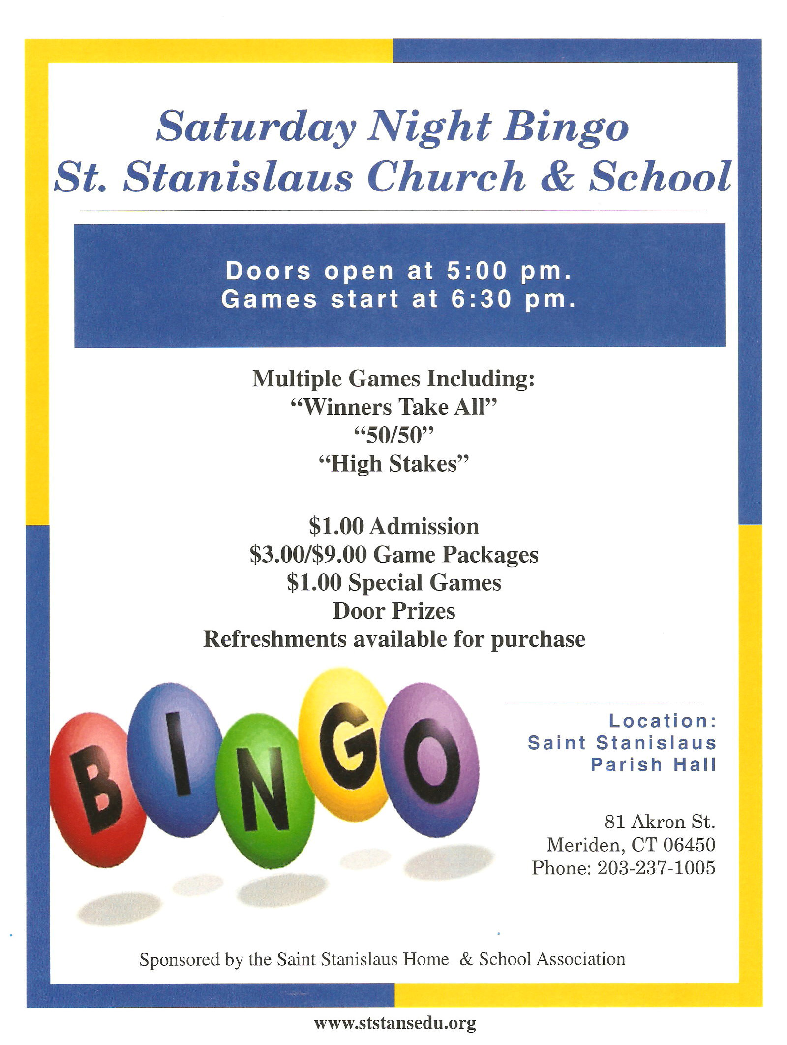St. Stan's Bingo Resumes on Saturdays | Meriden, CT Patch