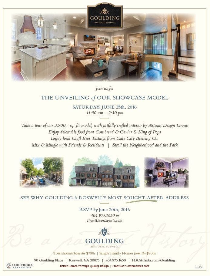 FrontDoor Communities Unveils Showcase Townhome at Goulding in Historic