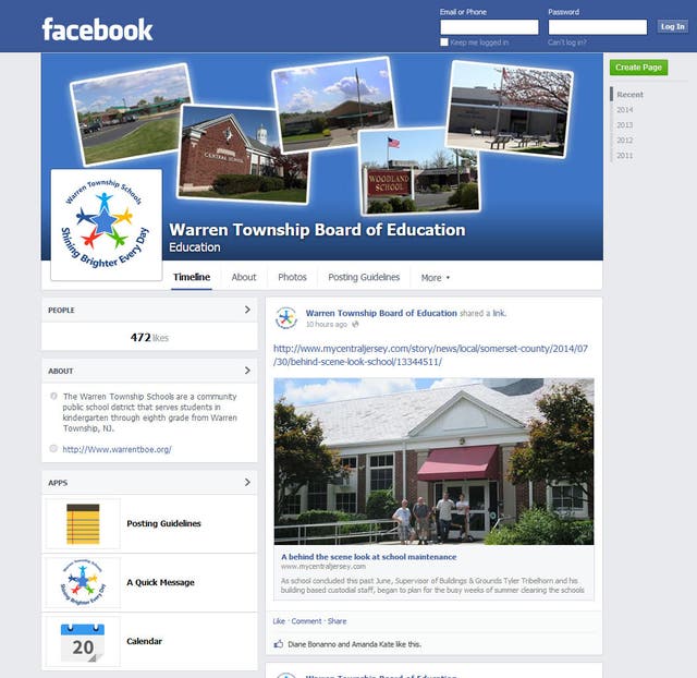 'Like' Warren Township Schools On Facebook Warren, NJ Patch