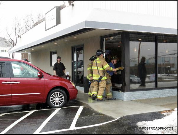 Car Crashes Into a Building in Milford on Saturday | Milford, CT Patch