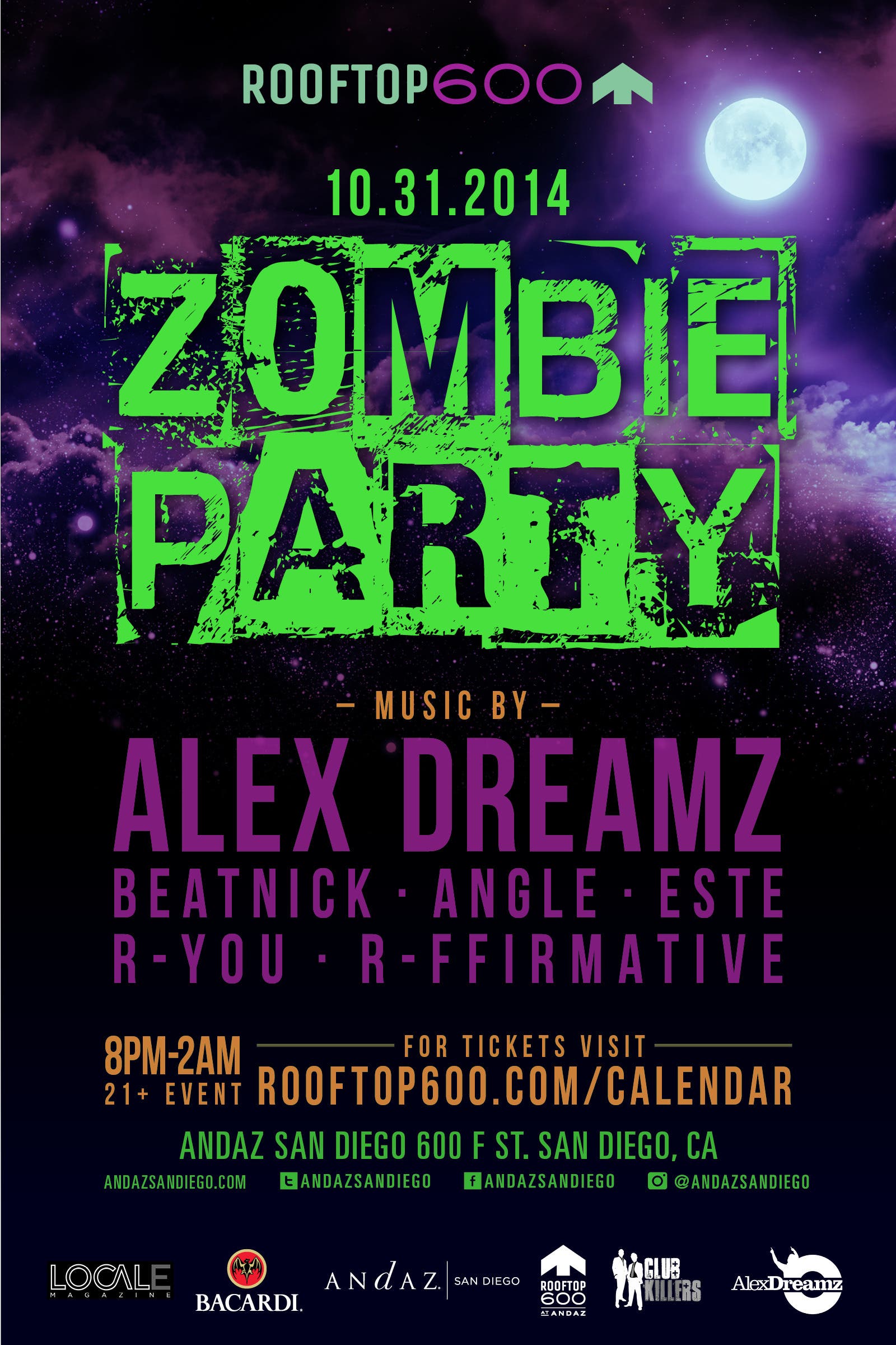 Rooftop600 At Andaz San Diego To Host Zombie Party This Halloween Coronado Ca Patch