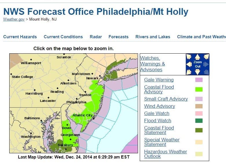 Coastal Flood Advisory Issued For Brick, Ocean County | Brick, NJ Patch