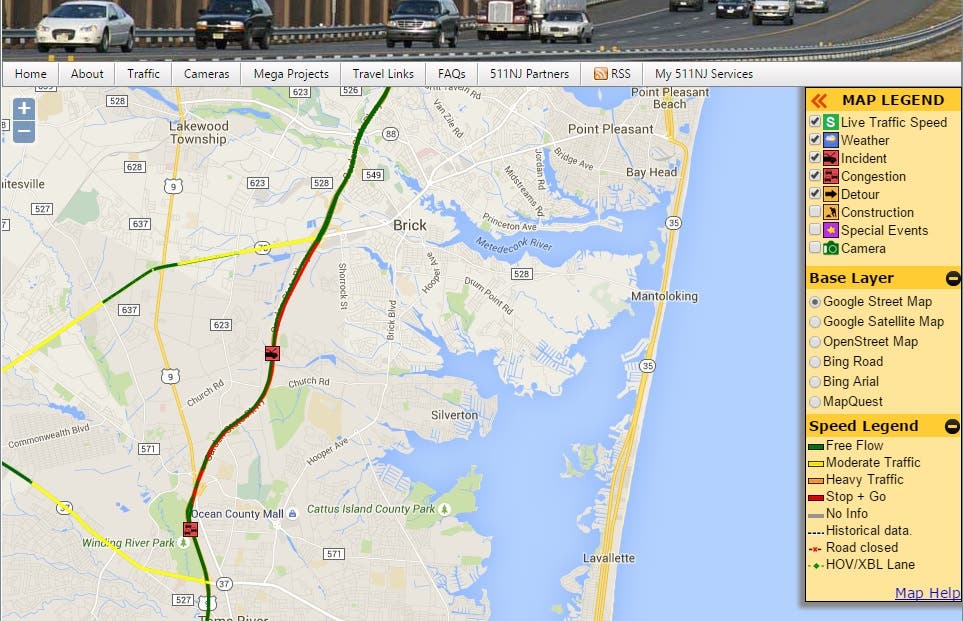 TRAFFIC ALERT: Crash Slowing Northbound Parkway Traffic | Toms River ...