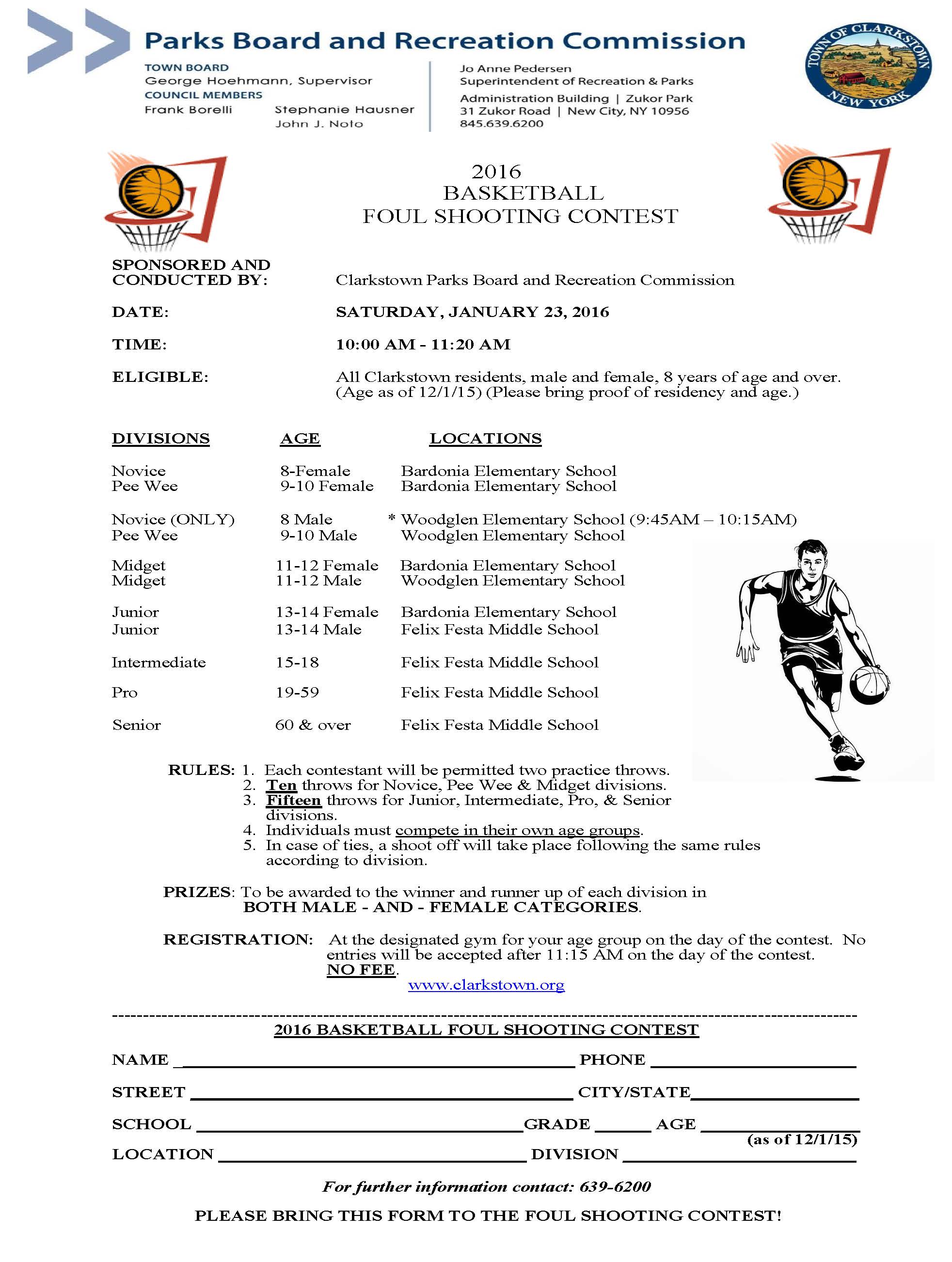 Town of Clarkstown 2016 Basketball Foul Shooting Contest | New City, NY ...