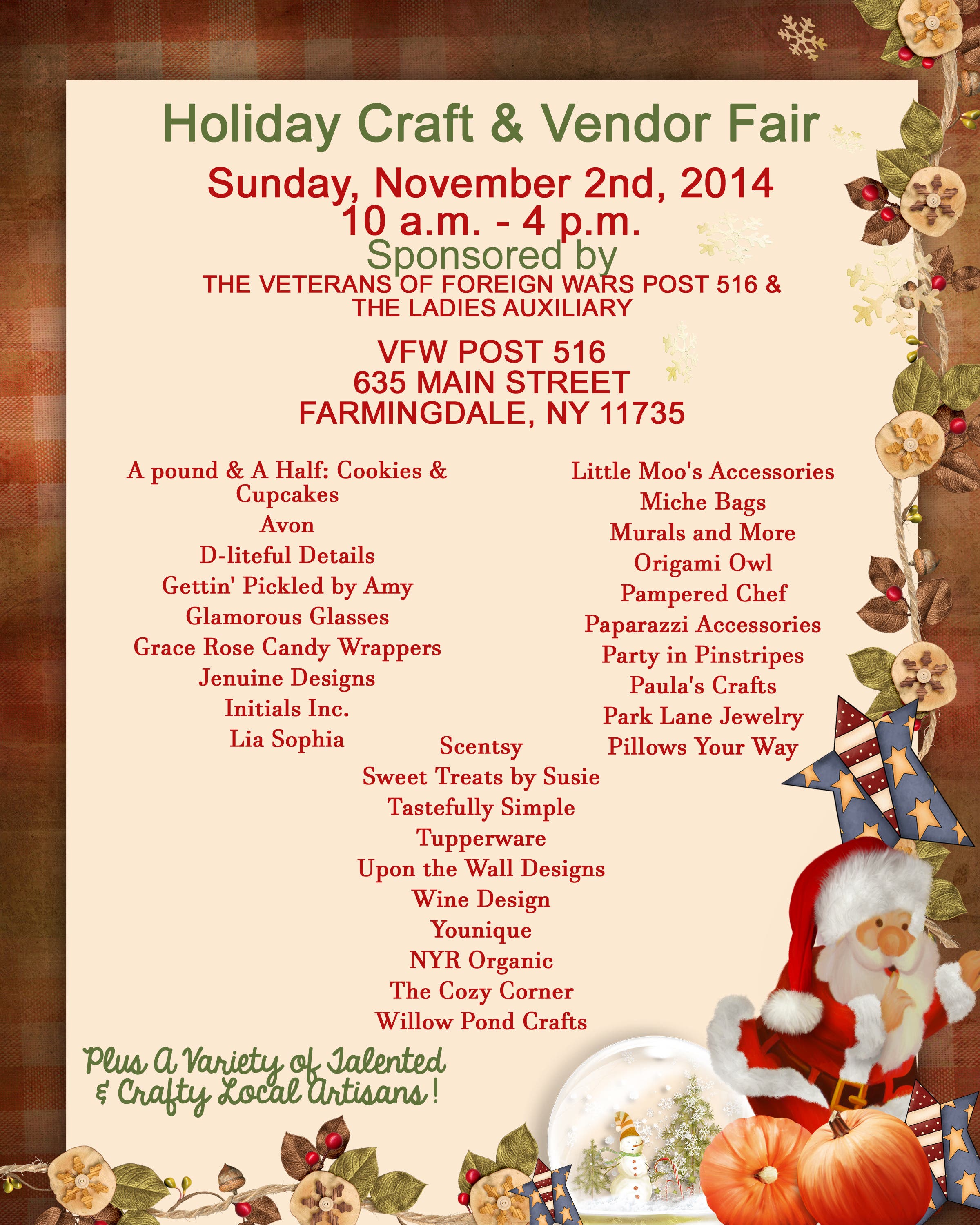 Holiday Shopping Vendor and Craft Fair Massapequa, NY Patch
