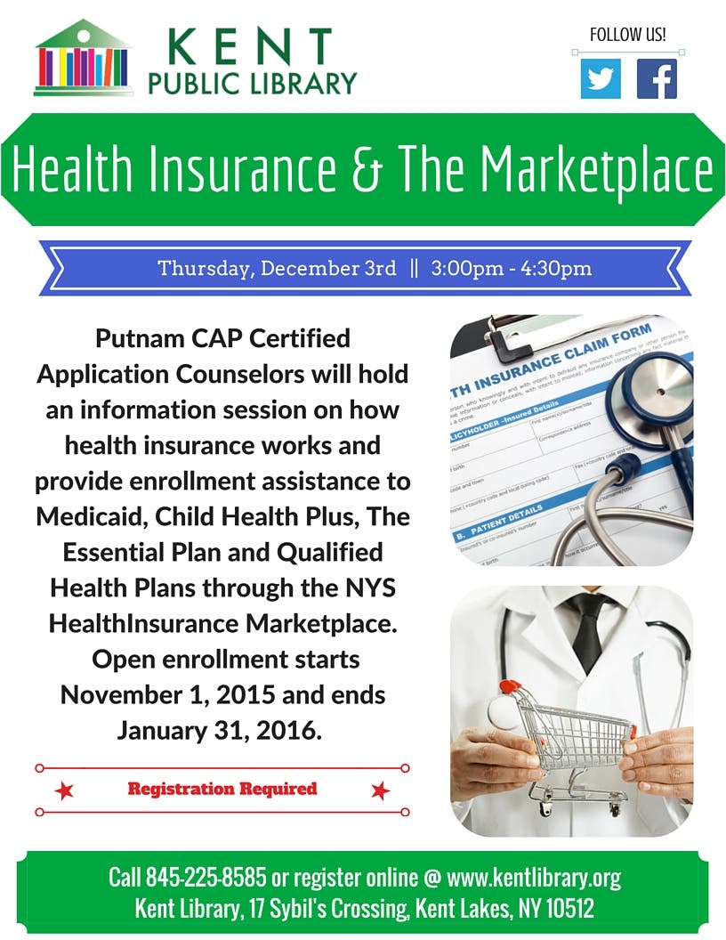 Information session on Health Insurance and the Market place at The