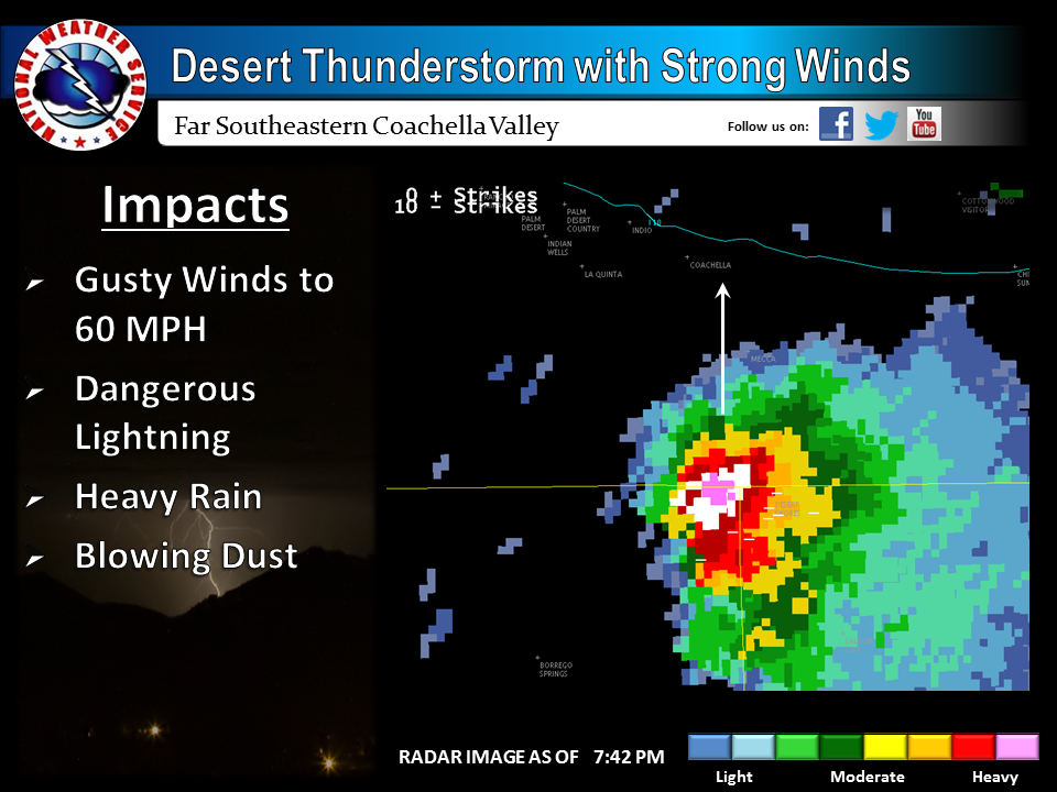 Severe Thunderstorm Warning Issued for Coachella Valley [EXPIRED ...