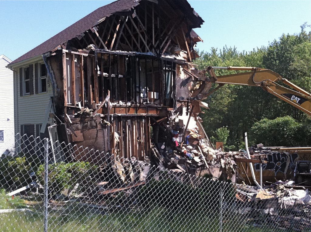 Portland Duplex Damaged in Blast is Torn Down | East Hampton, CT Patch