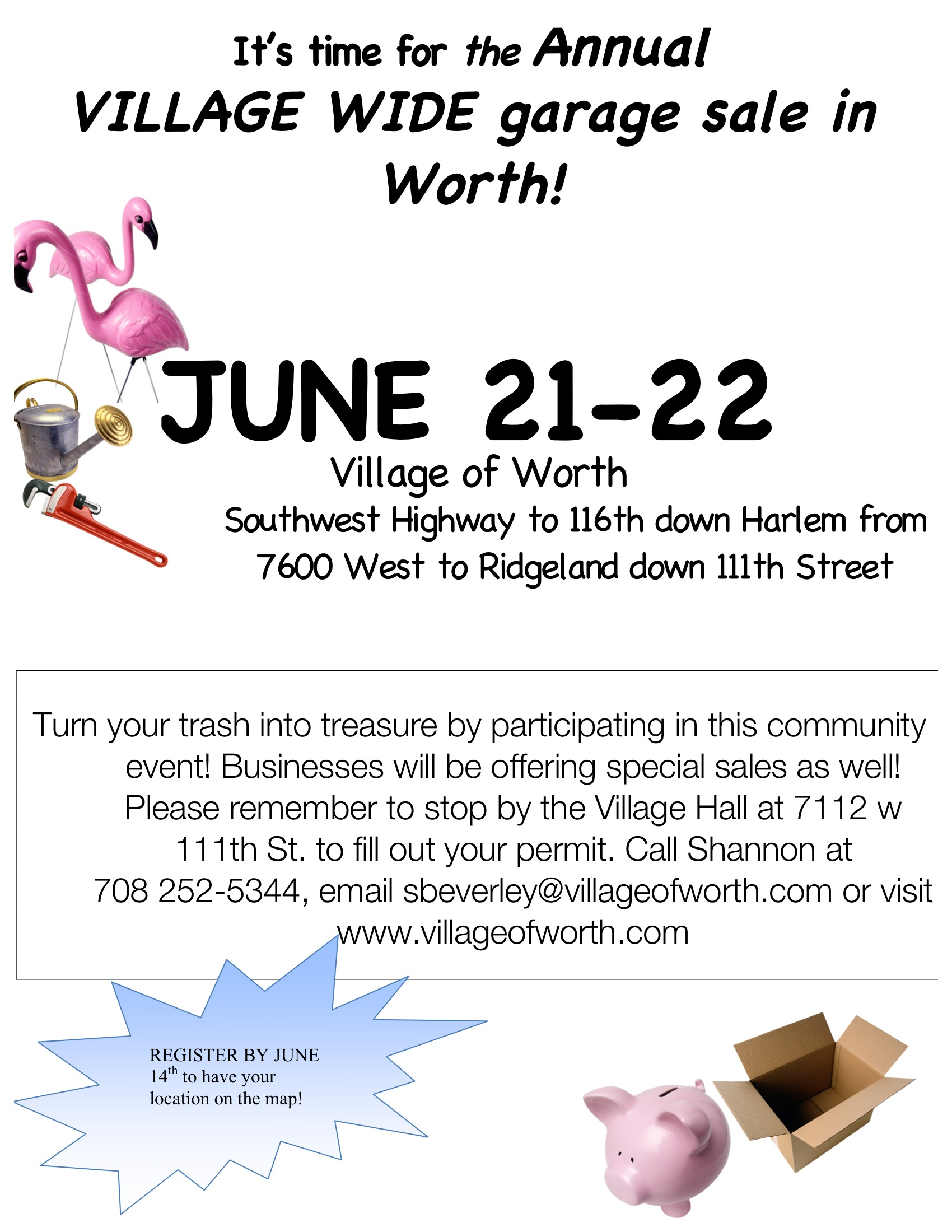 Village of Worth Village Wide Garage Sale THIS WEEKEND! (Over 80 homes