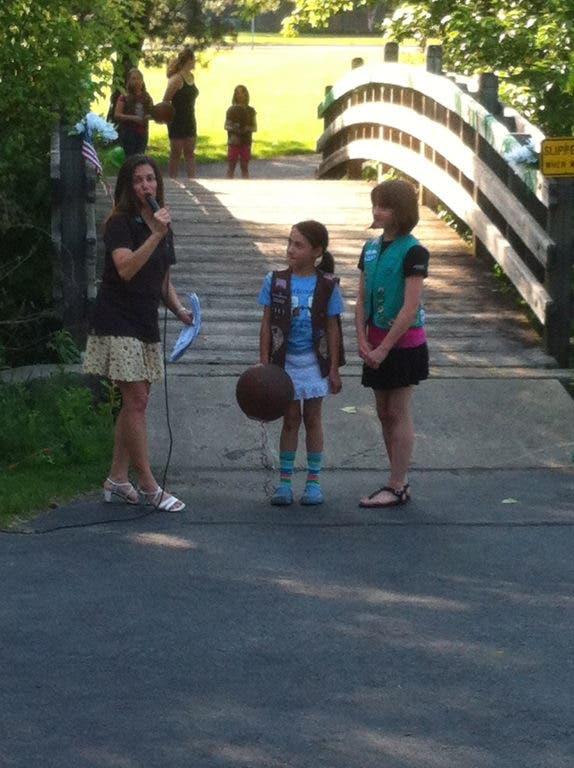 Woodridge Girl Scouts Have 100th Anniversary Bridge Ceremony at Lake