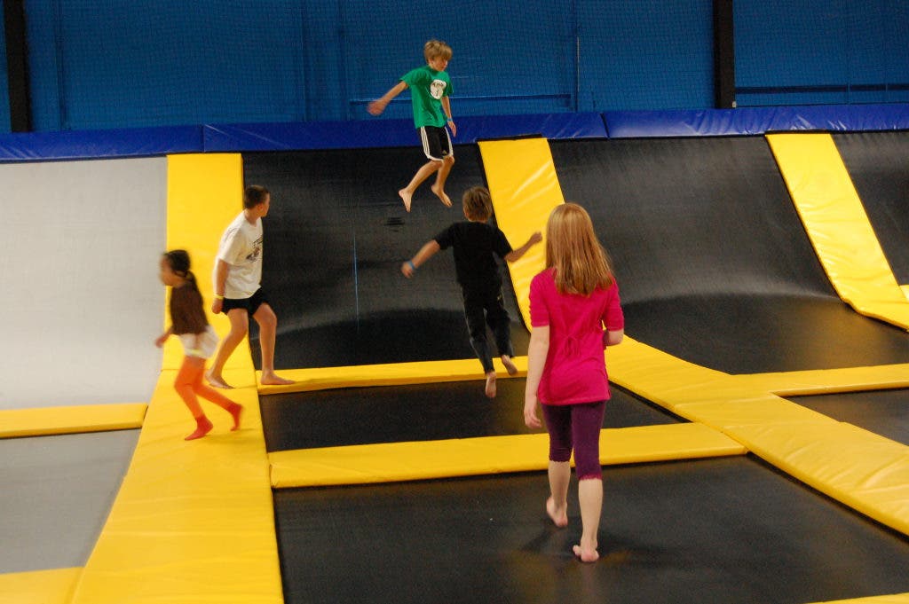 Celebrity Jumps For Charity At Bounce Trampoline Sports Grand