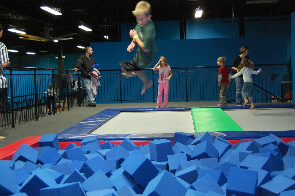 Celebrity Jumps For Charity At Bounce Trampoline Sports Grand