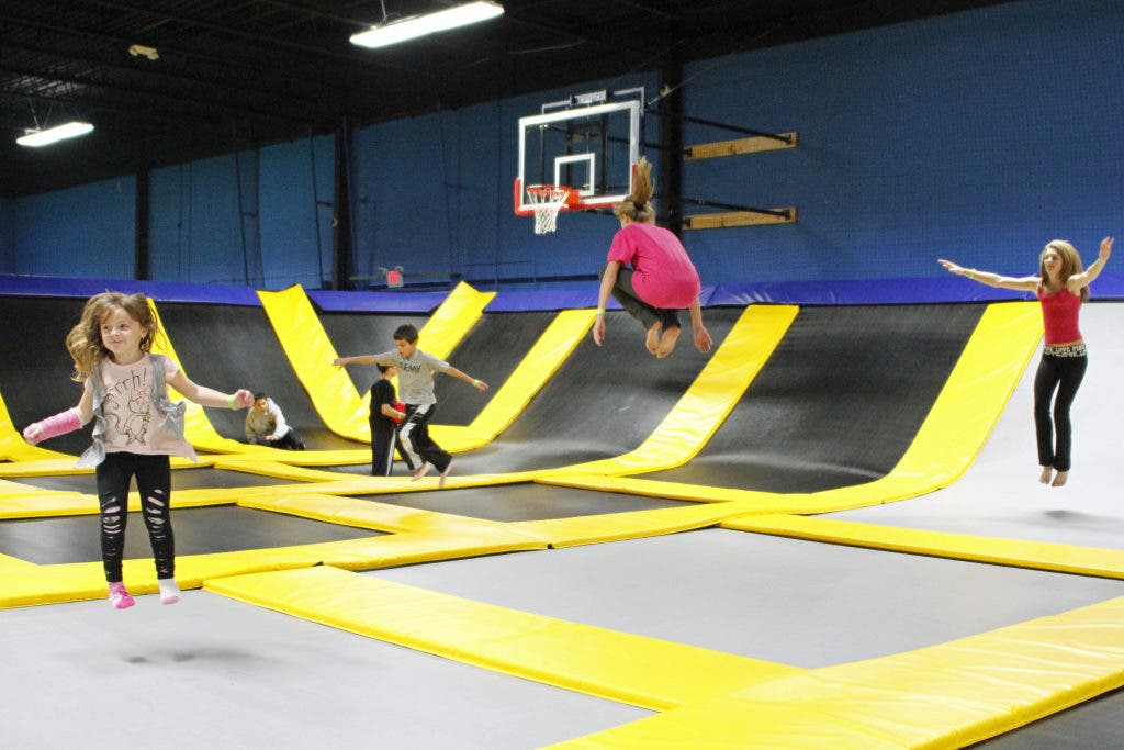 Celebrity Jumps For Charity At Bounce Trampoline Sports Grand