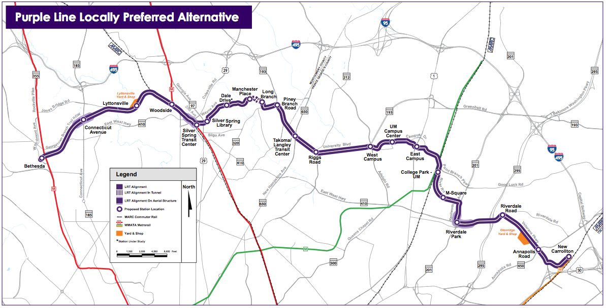 Majority of Purple Line Work Sessions Will Likely Start in March