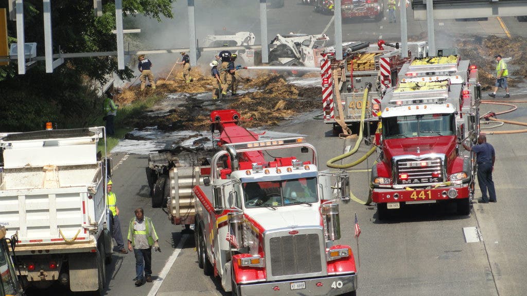 UPDATE: Tractor Trailer Fire Shuts Down I-66 W | Fairfax City, VA Patch
