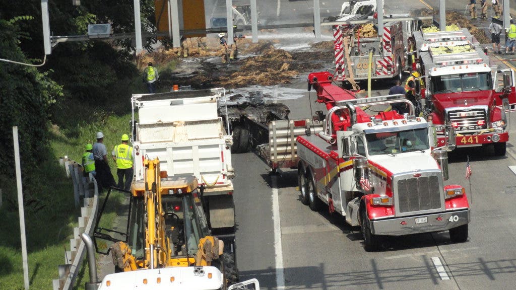 UPDATE: Tractor Trailer Fire Shuts Down I-66 W | Fairfax City, VA Patch
