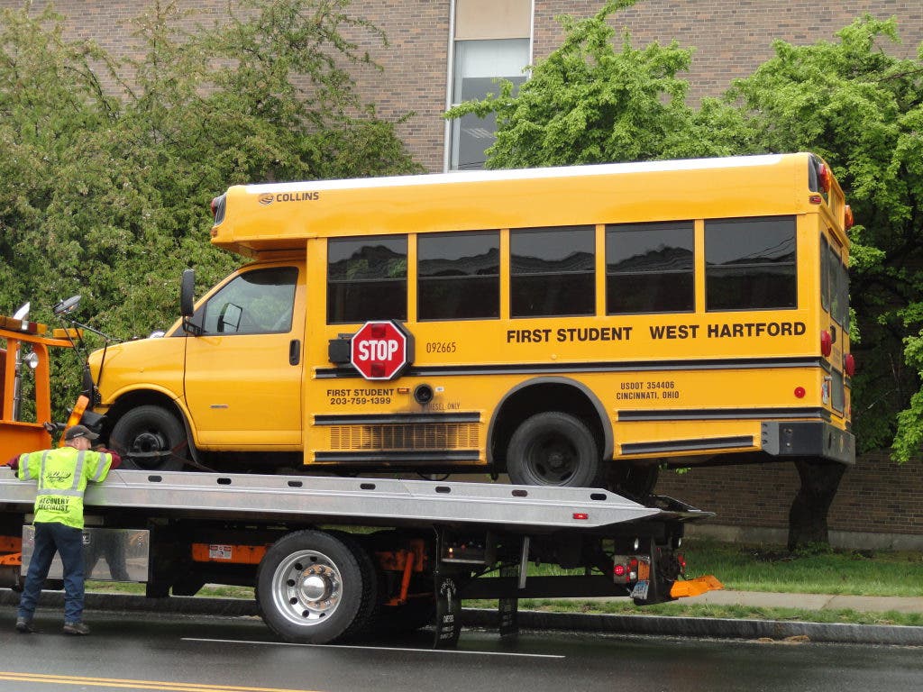 [UPDATED]: School Bus and Car Collide in West Hartford | West Hartford ...