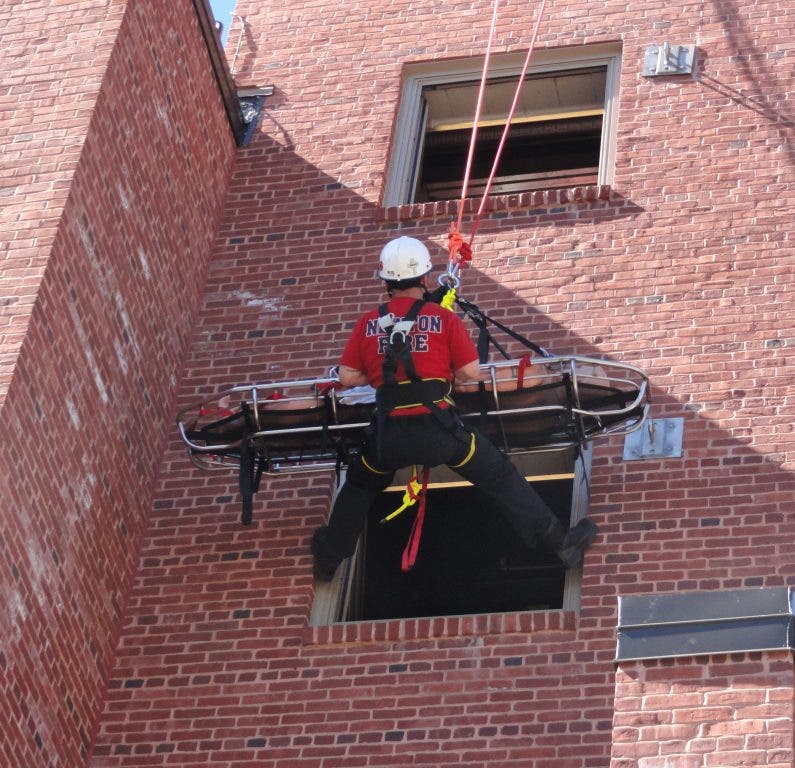 PHOTO/VIDEO: Rappelling to a Rescue with Newton Fire | Newton, MA Patch