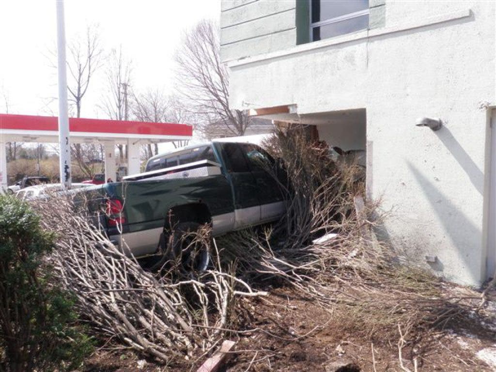 Out-Of-Control Truck Plows Into Office Building | Westport, CT Patch