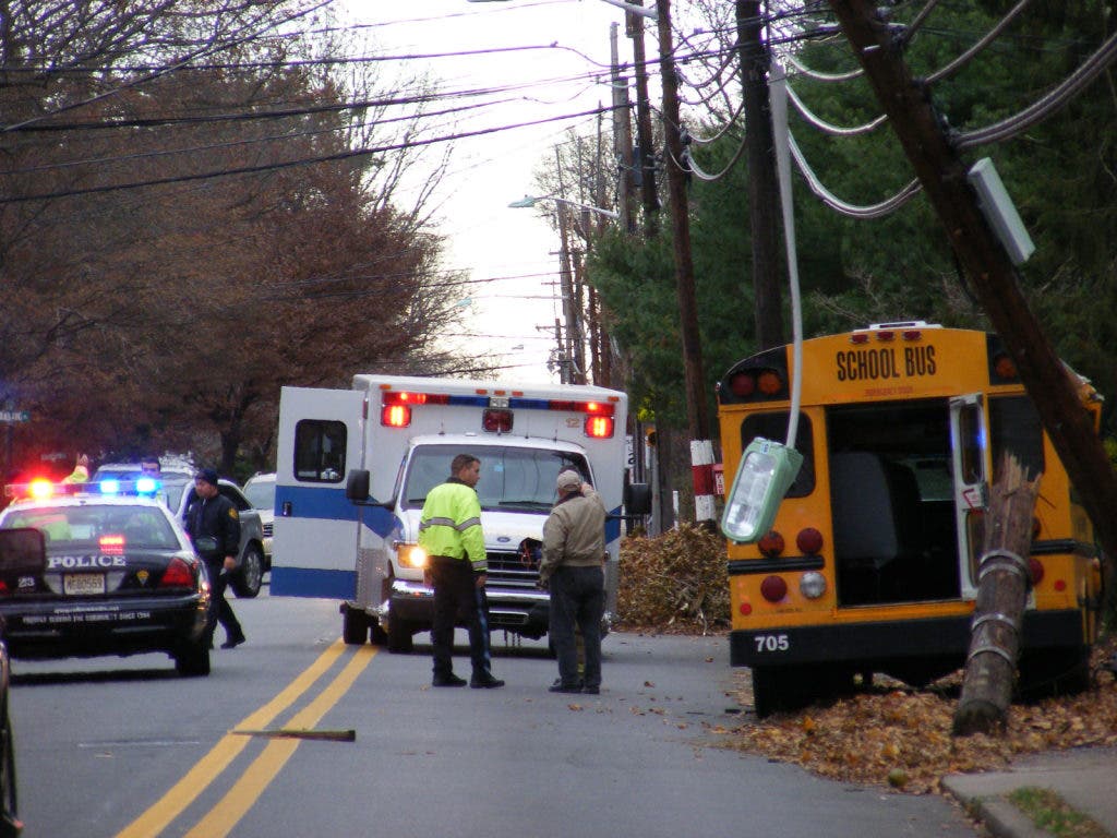 UPDATE: School Bus Crashes Into Utility Pole | Ridgewood, NJ Patch